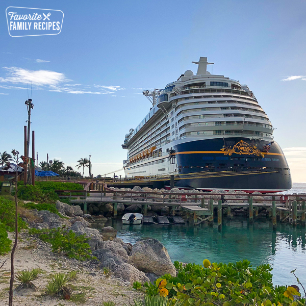 Disney cruise docked. 