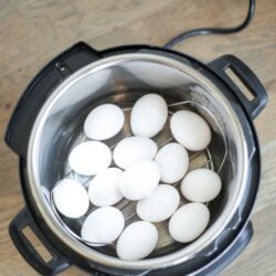 A dozen hard boiled eggs in an Instant Pot
