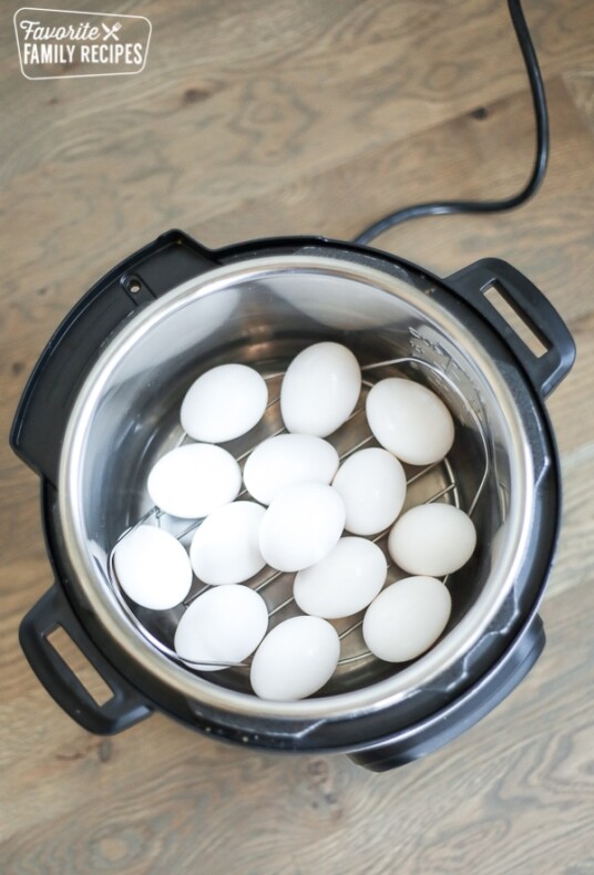 A dozen hard boiled eggs in an Instant Pot