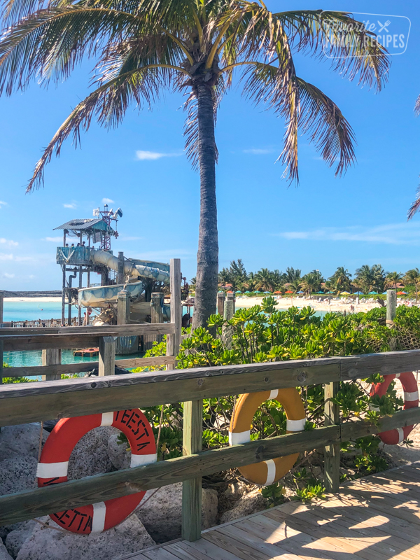 Castaway Cay side view with the slide. 