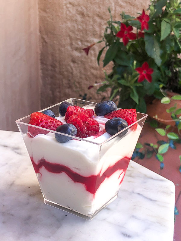 Parfait aux Fruits yogurt mousse with fresh berries at the Las Halles Boulangerie-Patisserie in Epcot Walt Disney World