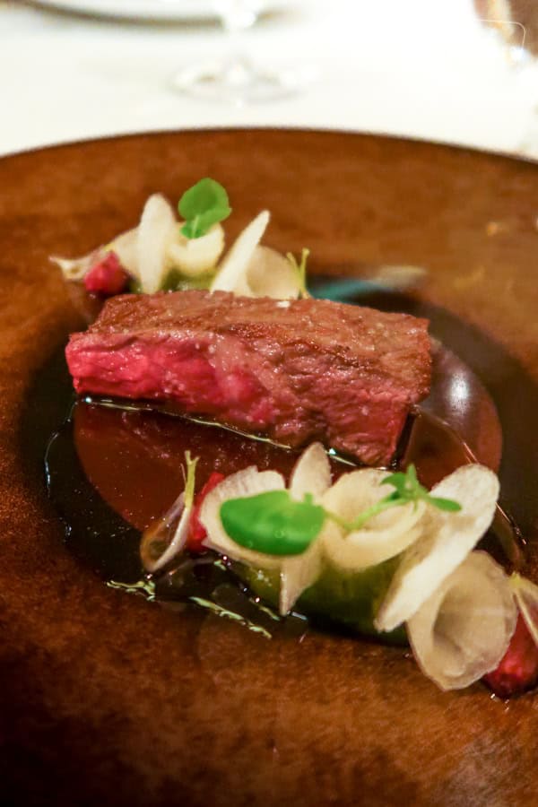 Wagyu beef served on a plate at Remy