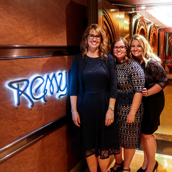 Echo, Emily, and Erica at Remy on the Disney Dream