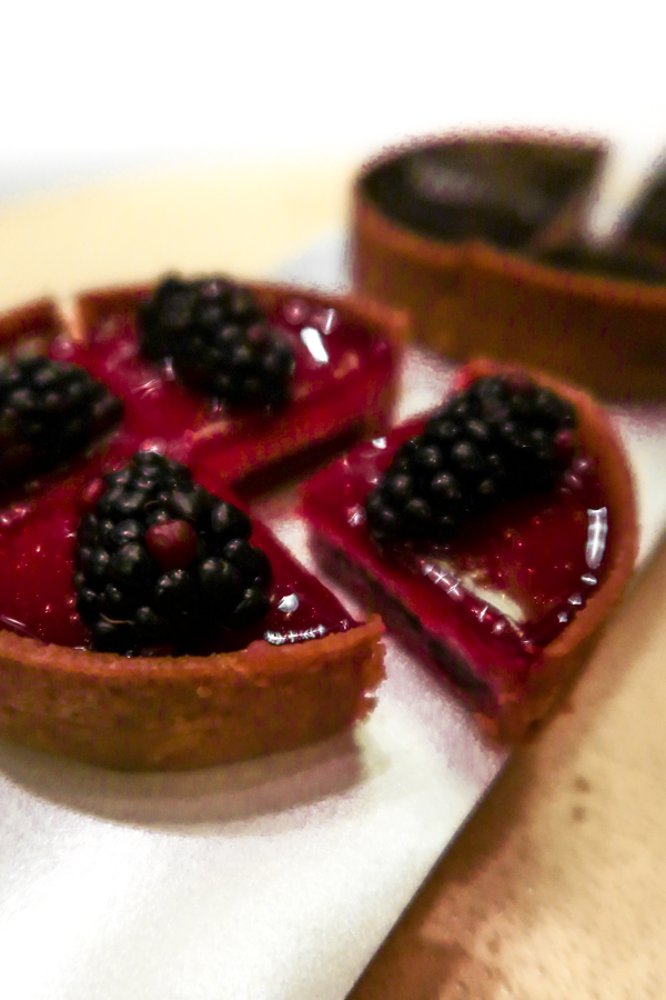 A berry tart dessert at the Remy restaurant on the Disney Dream.