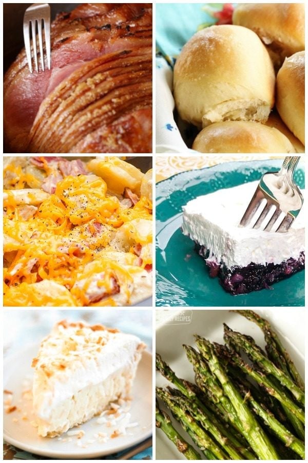 Easter Dinner Food Collage