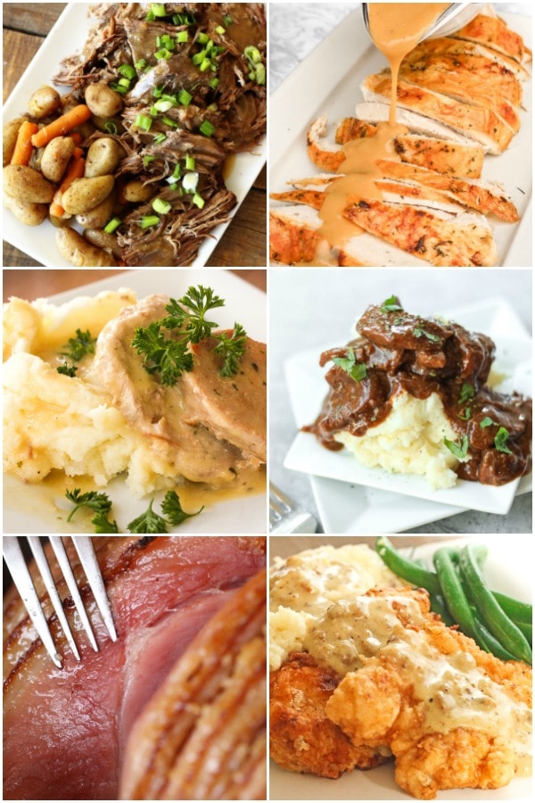 Collage of Sunday Dinner Ideas