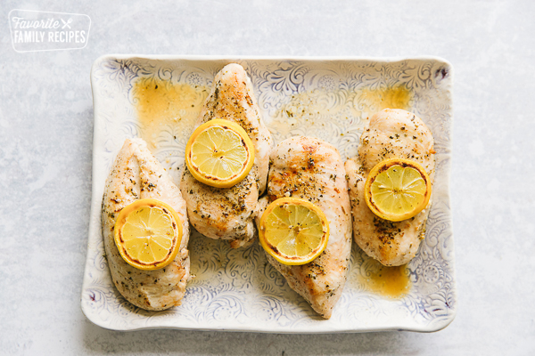 Baked Lemon Chicken on a plate