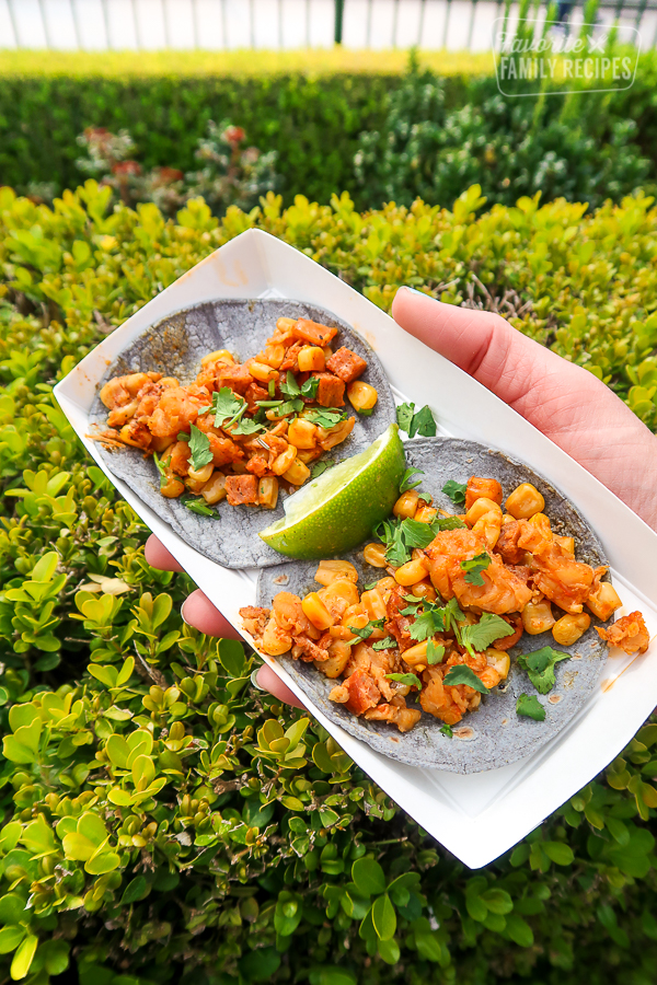 Shrimp boil tacos from Disney California Adventure Food and Wine Festival