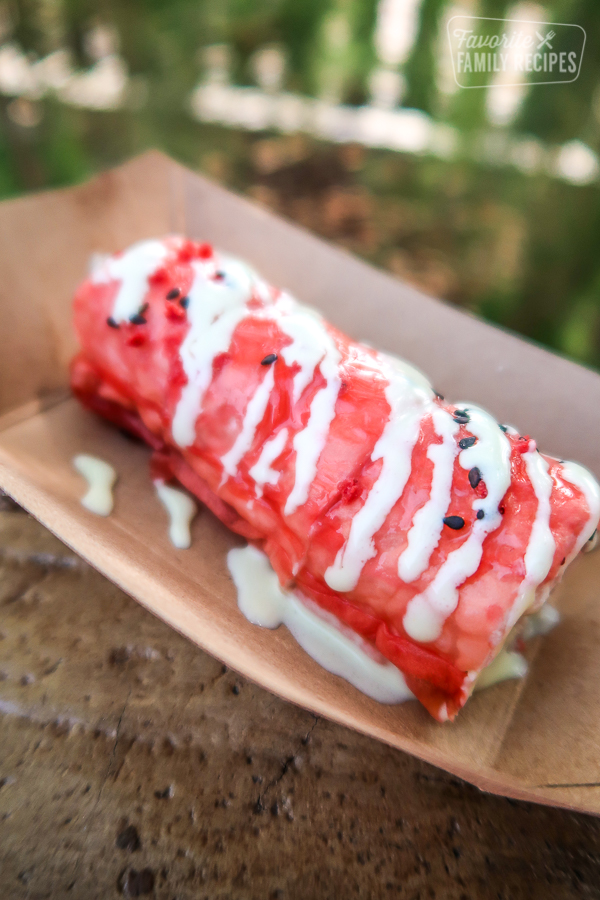 Strawberry & coconut rice “Frushi” with sweet Oikos yogurt at the Disney California Adventure Food & Wine Festival