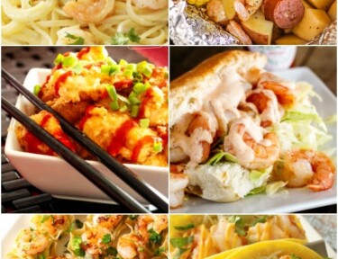 Collage of tasty shrimp recipes