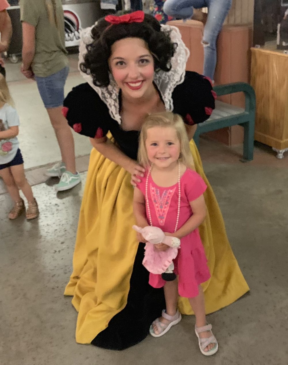 Snow White with Erica's daughter. 