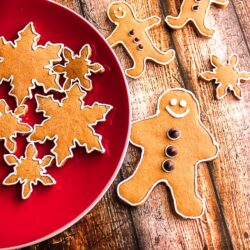 decorated gingerbread cookies on a plate