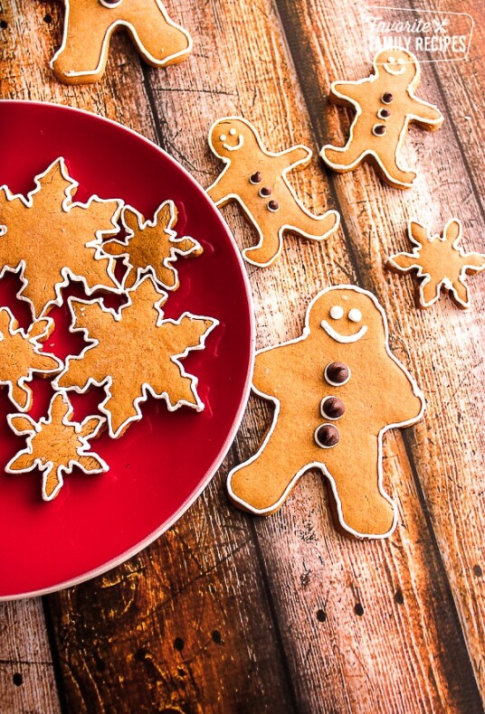decorated gingerbread cookies on a plate