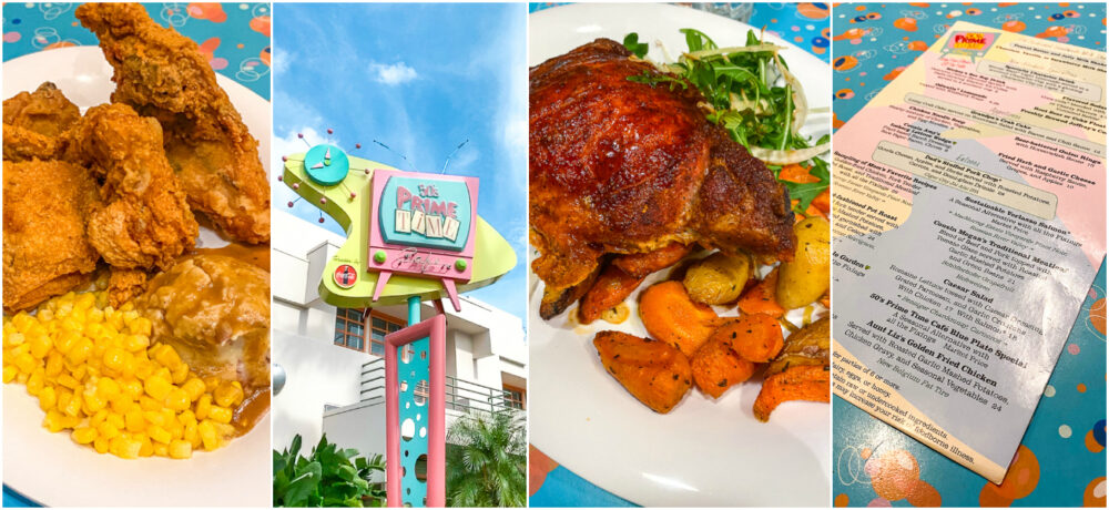 50s Prime Time Cafe Menu Items and Sign in Disneys Hollywood Studios