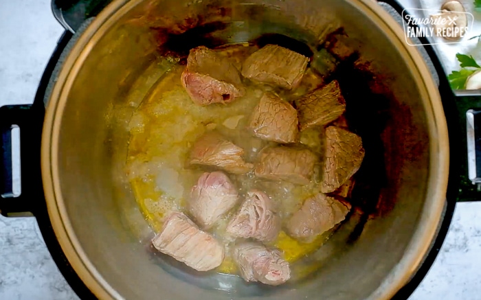 Beef Cooking in Instant Pot