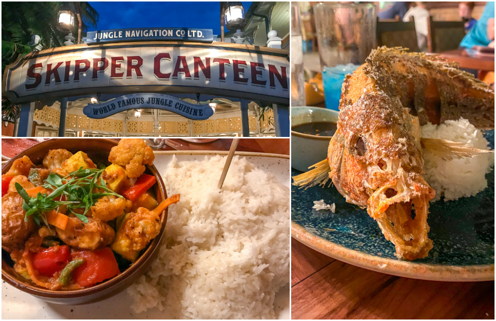 Jungle Navigation Co Skipper Canteen Menu Items and Decorations in Magic Kingdom