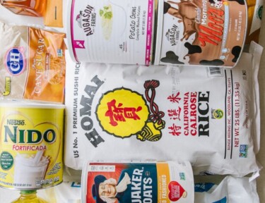 Long term food storage products - rice, dry mil, flour oats, honey, oil, flour
