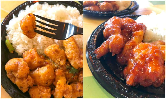 Chicken entrees at Lotus Blossom at WDW.