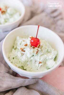 Watergate Side Dish in a white bowl with a cherry on top