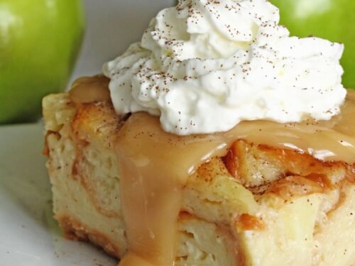 Apple Bread Pudding With Caramel Sauce Favorite Family Recipes,Homemade Meatloaf And Mashed Potatoes