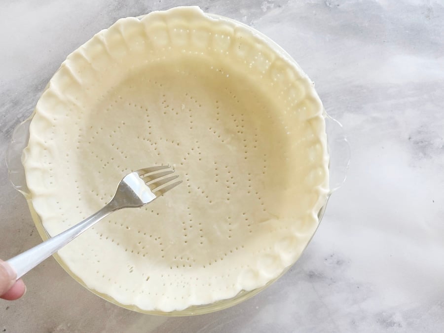 unbaked pie shell