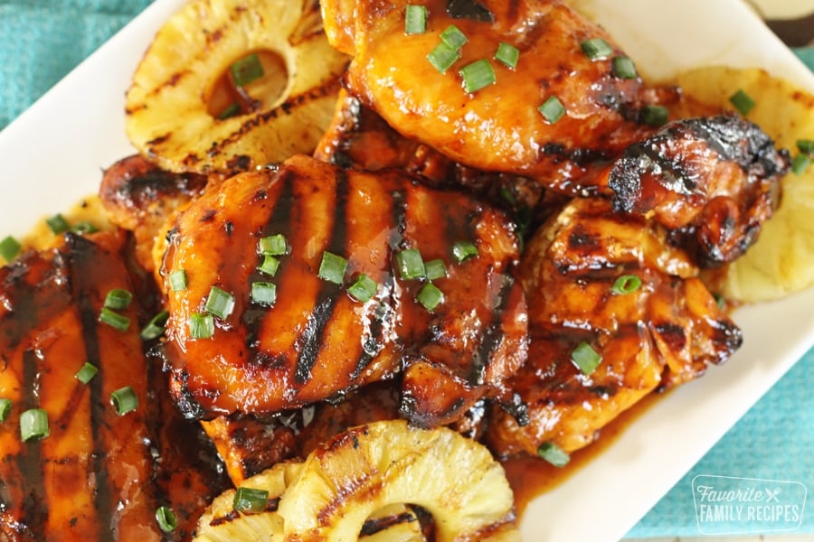 grilled huli huli chicken with pineapple