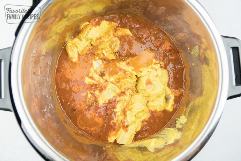 Chicken tikka masala in an instant pot.