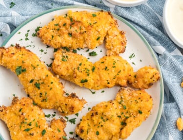 Captain Crunch Chicken with two dipping sauces