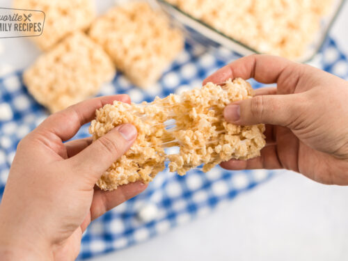 Gluten-free M&M's Rice Crispy Squares Recipe (No-bake)