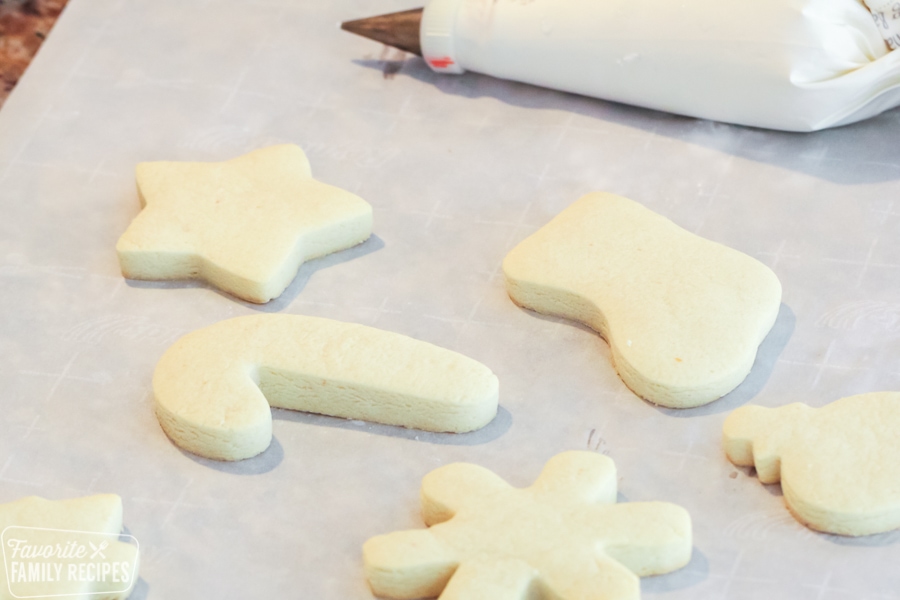Plain undecorated Christmas sugar cookies