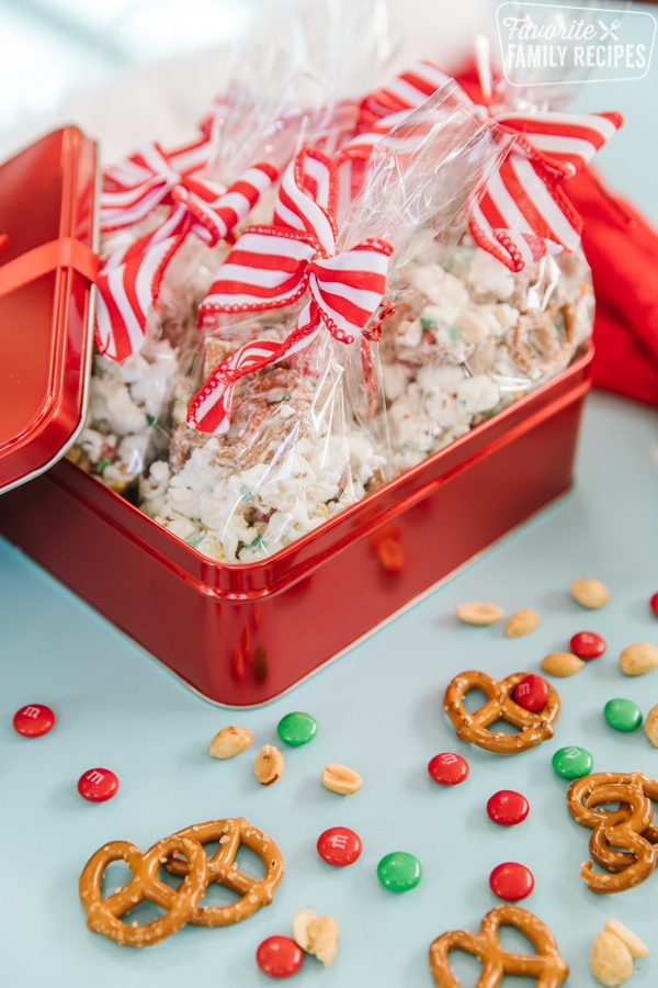 Christmas crunch in cellophane gift bags