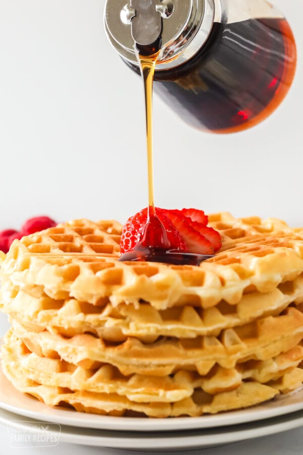 Waffles with syrup