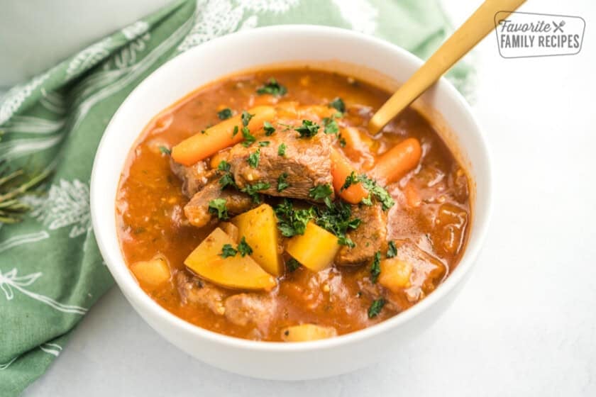 A bowl of Crock Pot Beef Stew