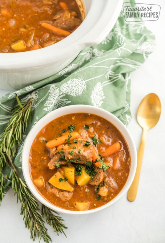 A bowl of Crock Pot Beef Stew