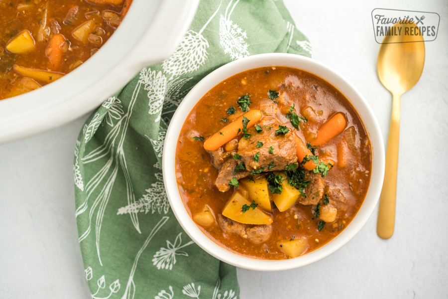 A bowl of Crock Pot Beef Stew