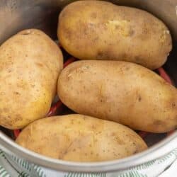 Four baked potatoes in an instant pot