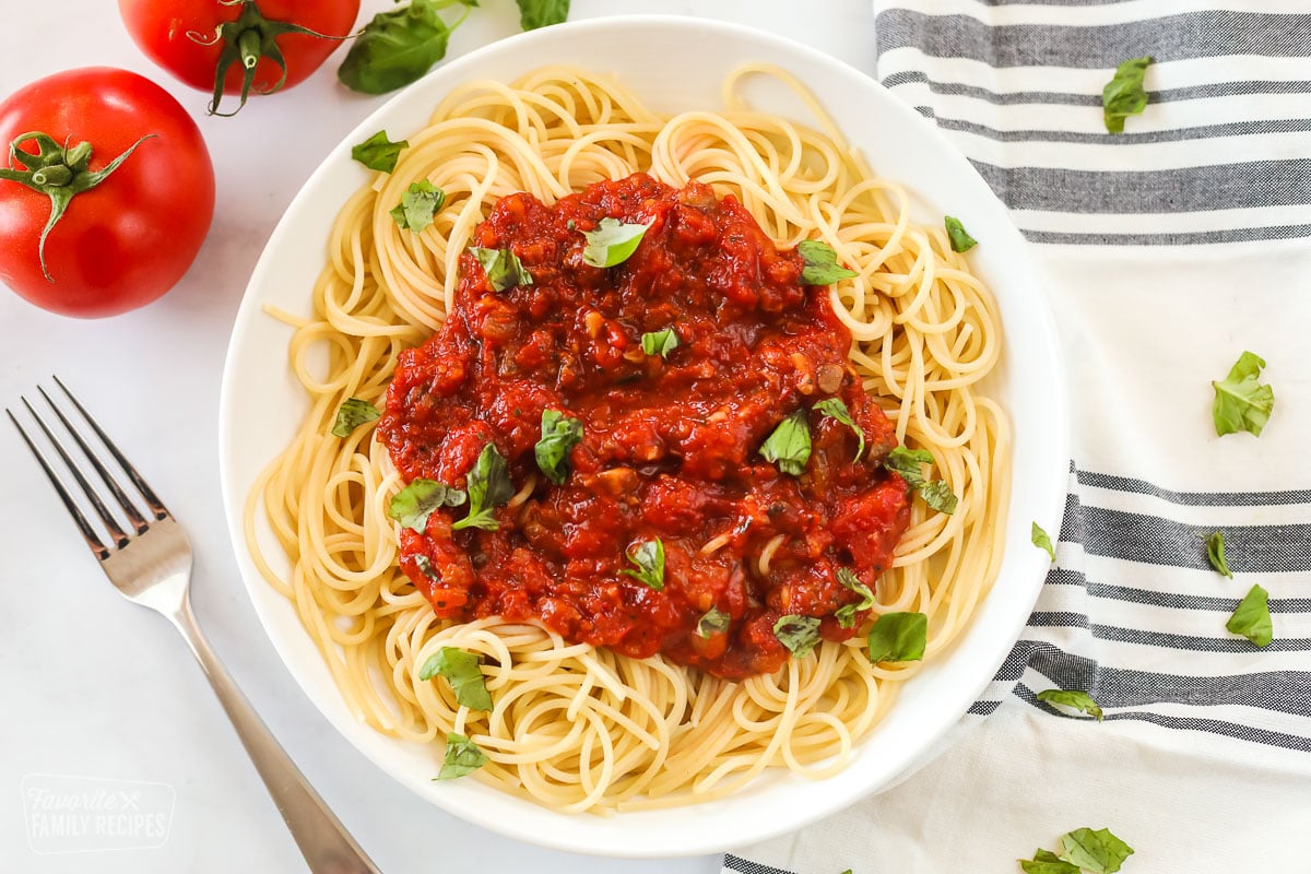 Homemade Spaghetti Sauce With Fresh