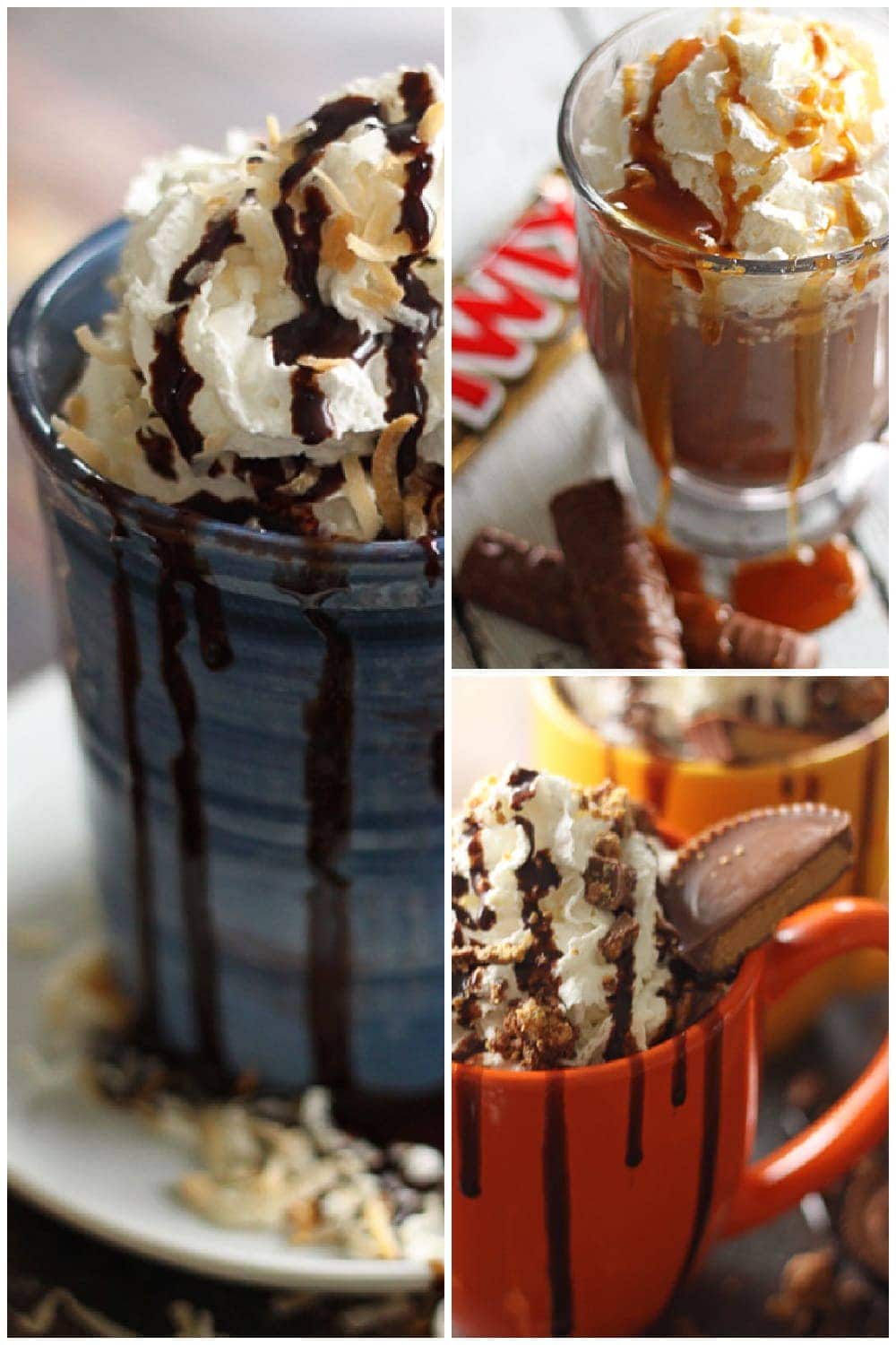 Candy Bar Hot Chocolate - Almond Joy, Reeses, and Twix