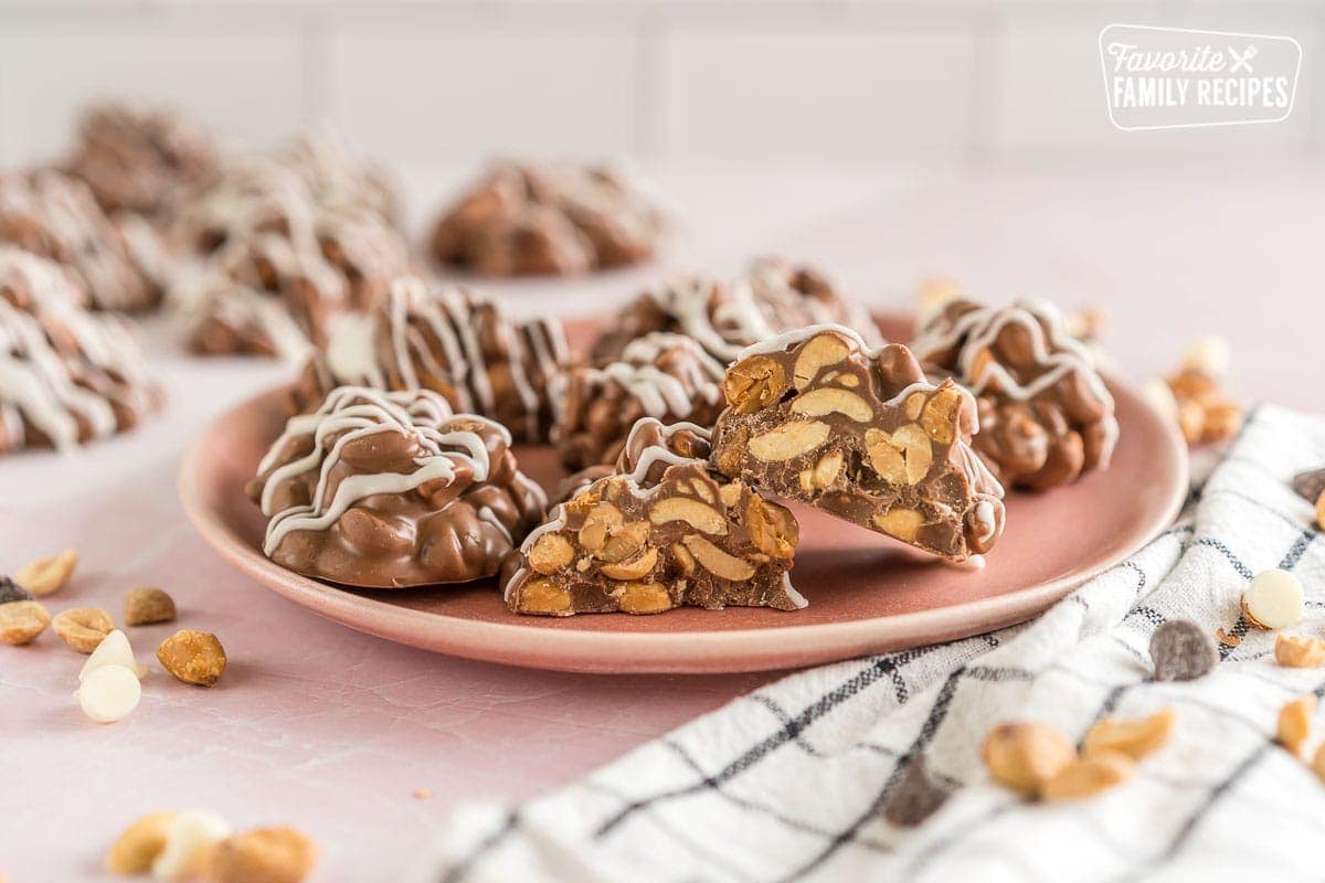 Inside view of a peanut cluster.