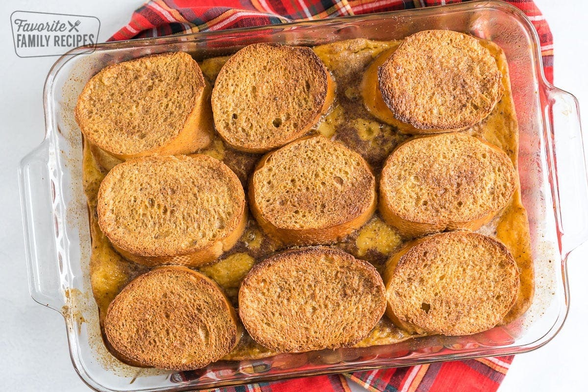 Baked French Toast in a baking dish