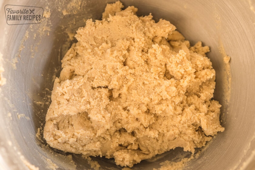 Snickerdoodle dough in a large bowl