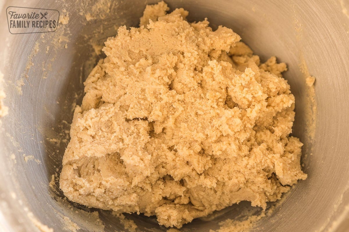 Snickerdoodle dough in a large bowl