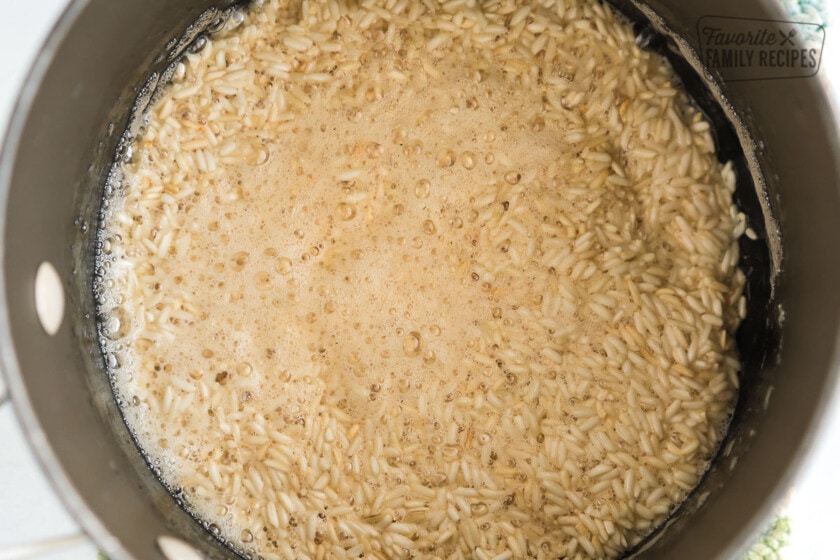 Rice toasted in butter
