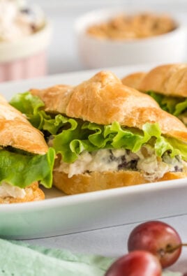 Chicken Salad Sandwiches on a plate