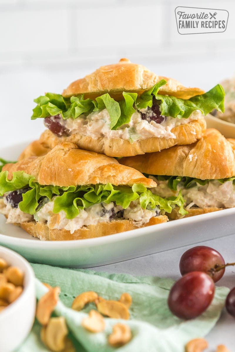 Chicken Salad Sandwiches on a plate