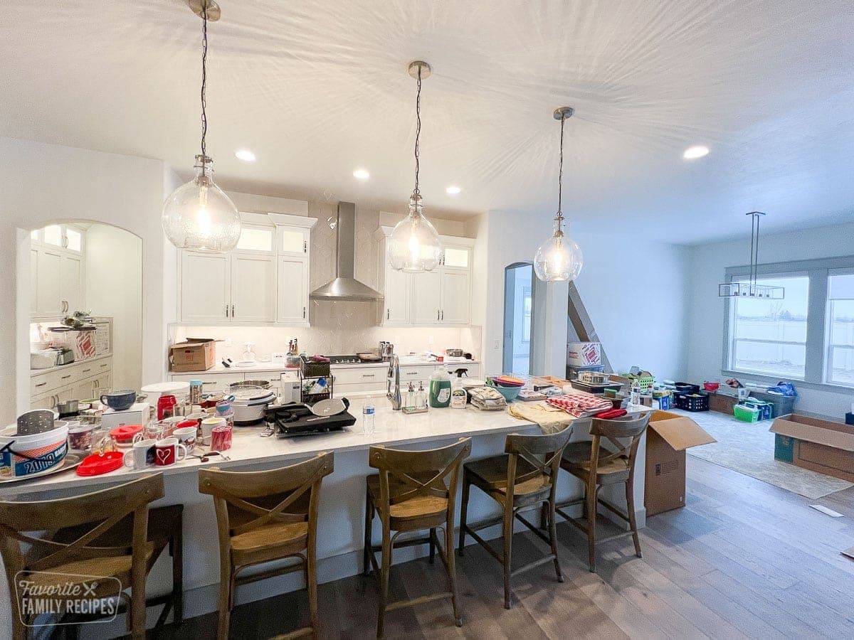 A messy kitchen ready to be organized