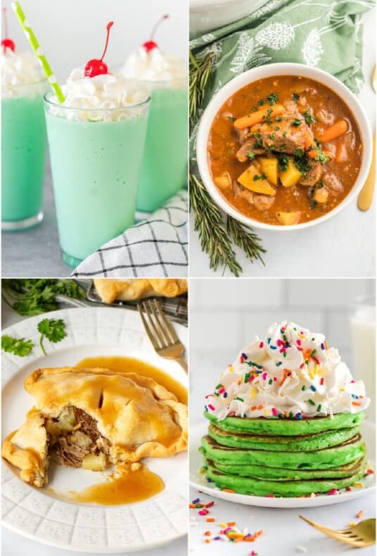 Irish recipes in a collage.