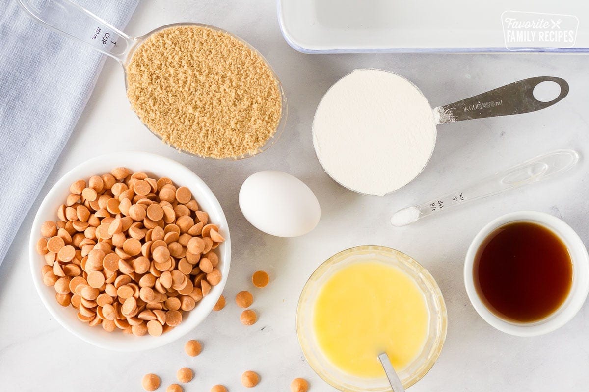 Ingredients to make Applebees Maple Butter Blondies.