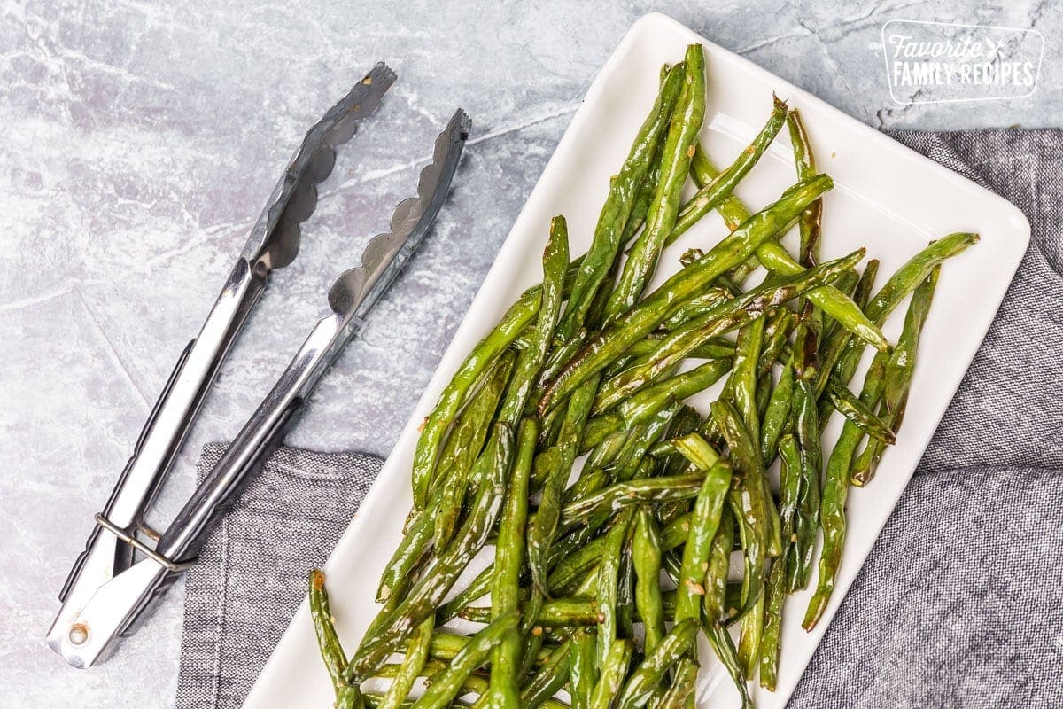 Cooked Green Beans on Pan