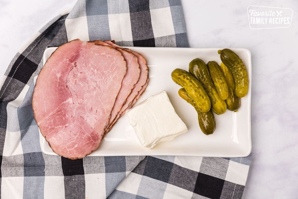 Ham, cream cheese and pickle